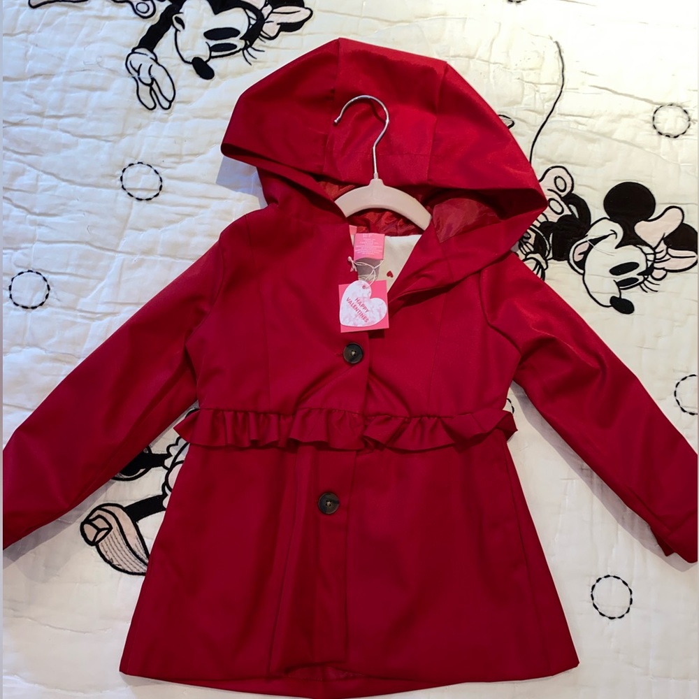 Red Coat Isaac Mizrahi  - with hearts